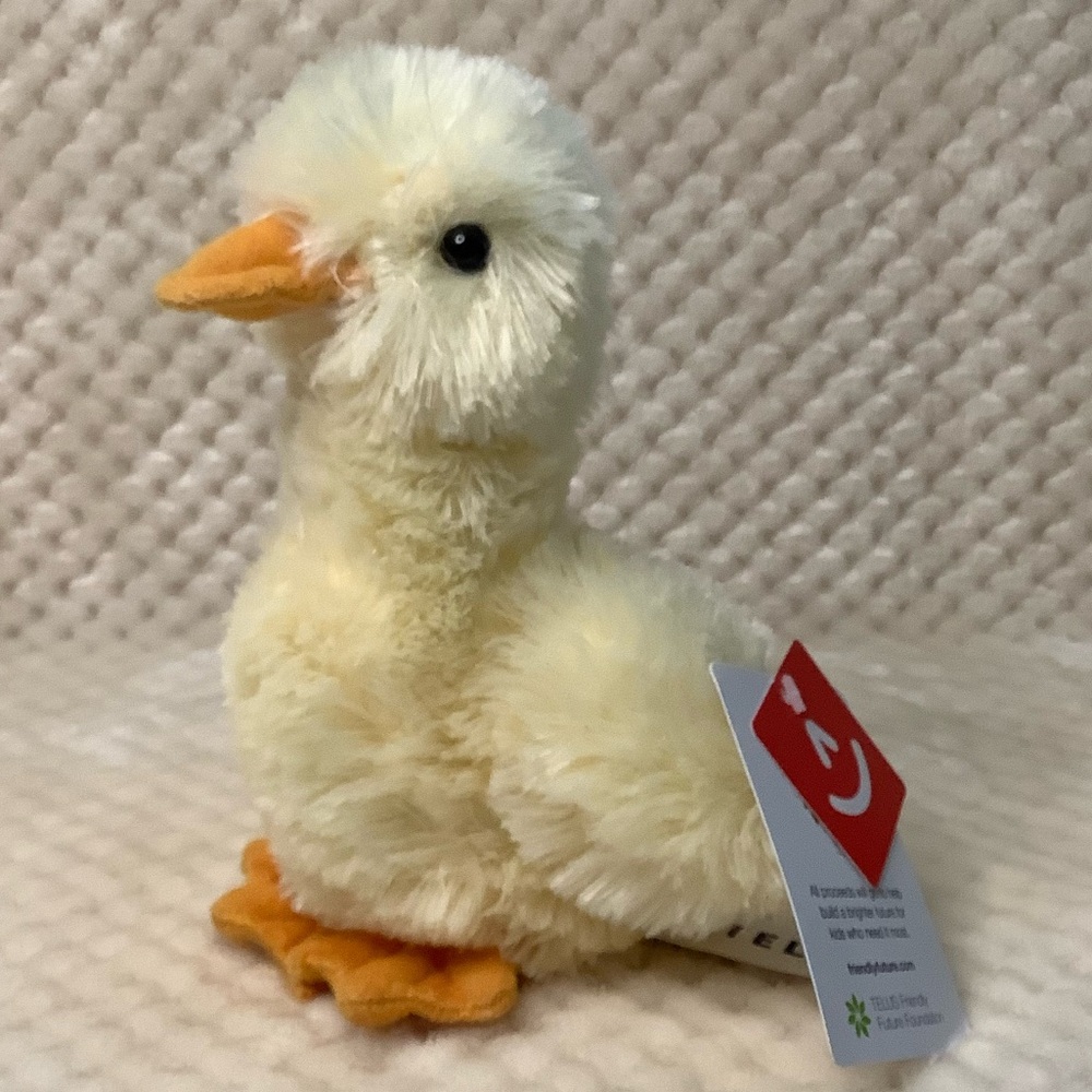 Telus Critter by Aurora World Plush Yellow Duckling Stuffed Animal Toy with Tags